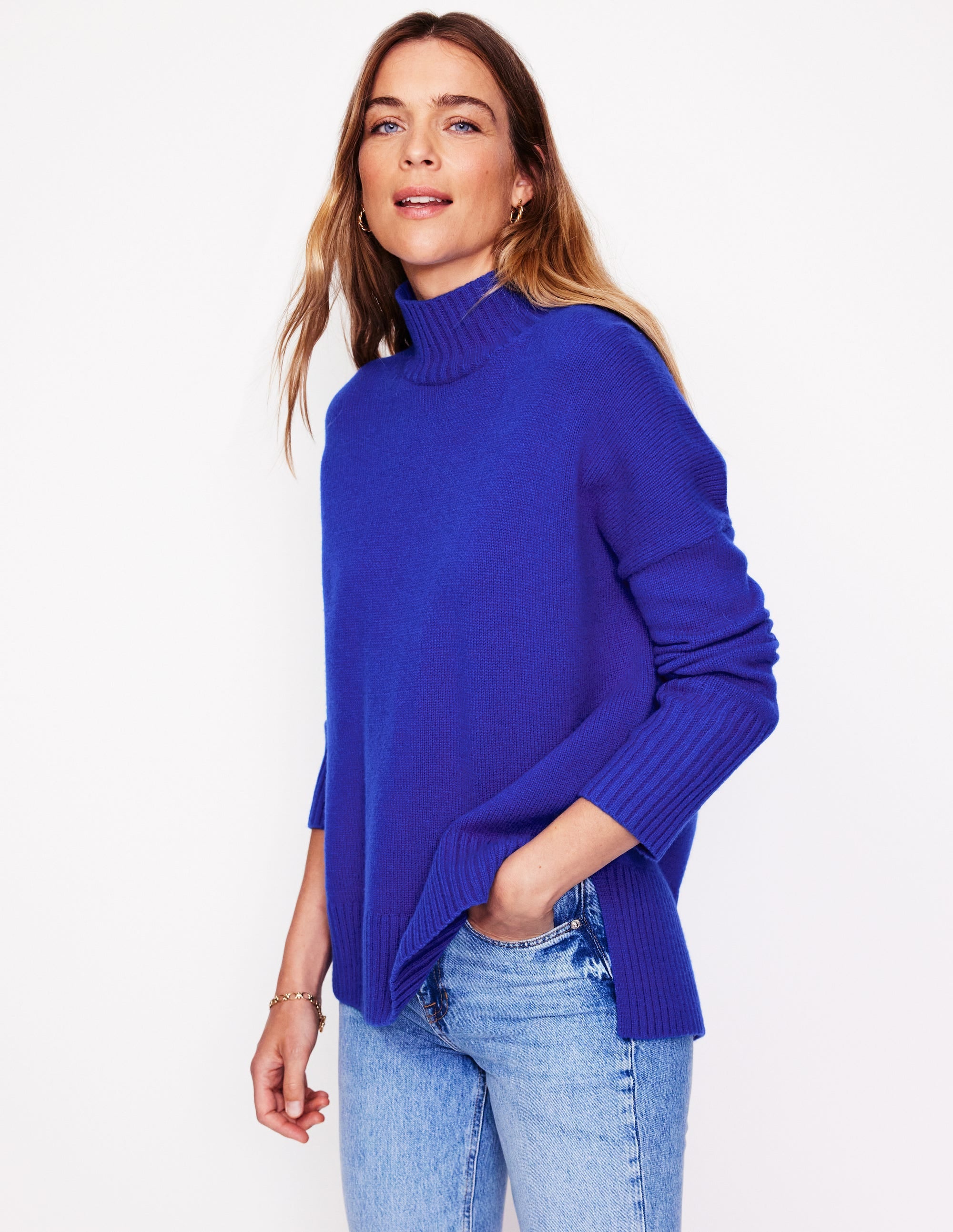 Jessica Oversized Jumper-Rich Blue - Image 1