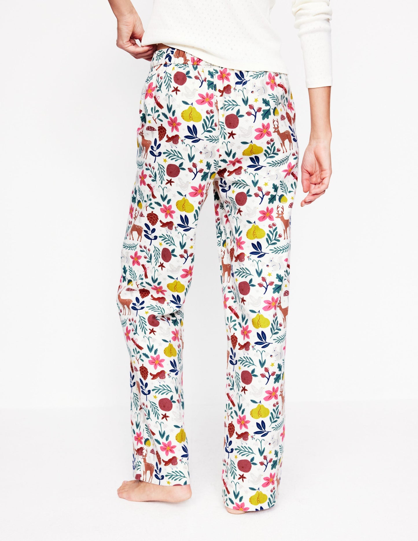 Brushed Cotton Pyjama Trouser-Woodland, Multi