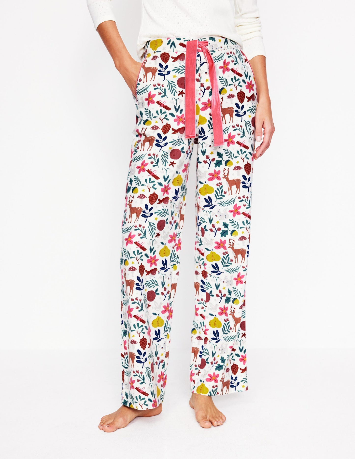 Brushed Cotton Pyjama Trouser-Woodland, Multi