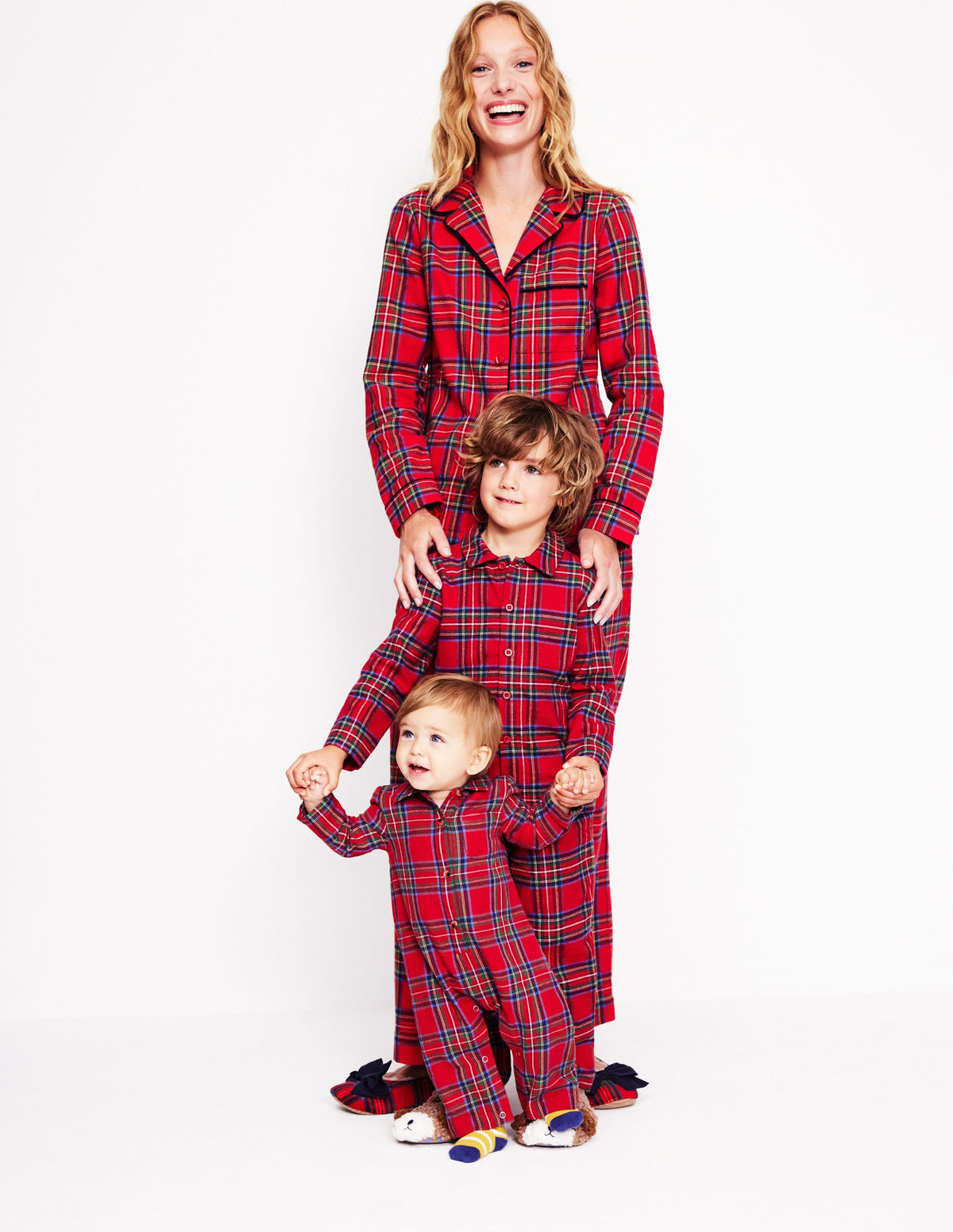 Brushed Cotton Pyjama Shirt-Red and Blue Check - Image 6