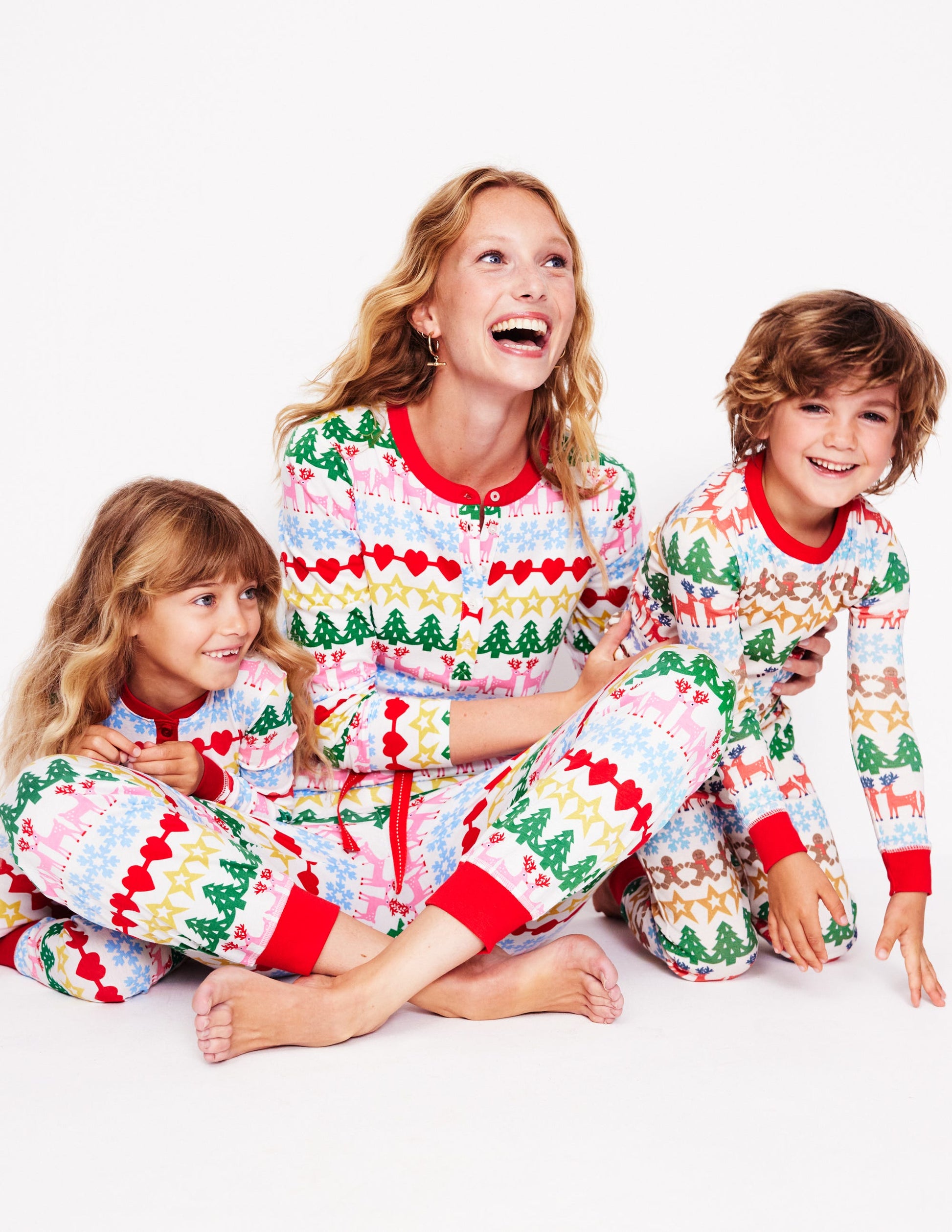 Jersey Pyjama Long Sleeve Top-Multi, Gingerbread Fairisle-5