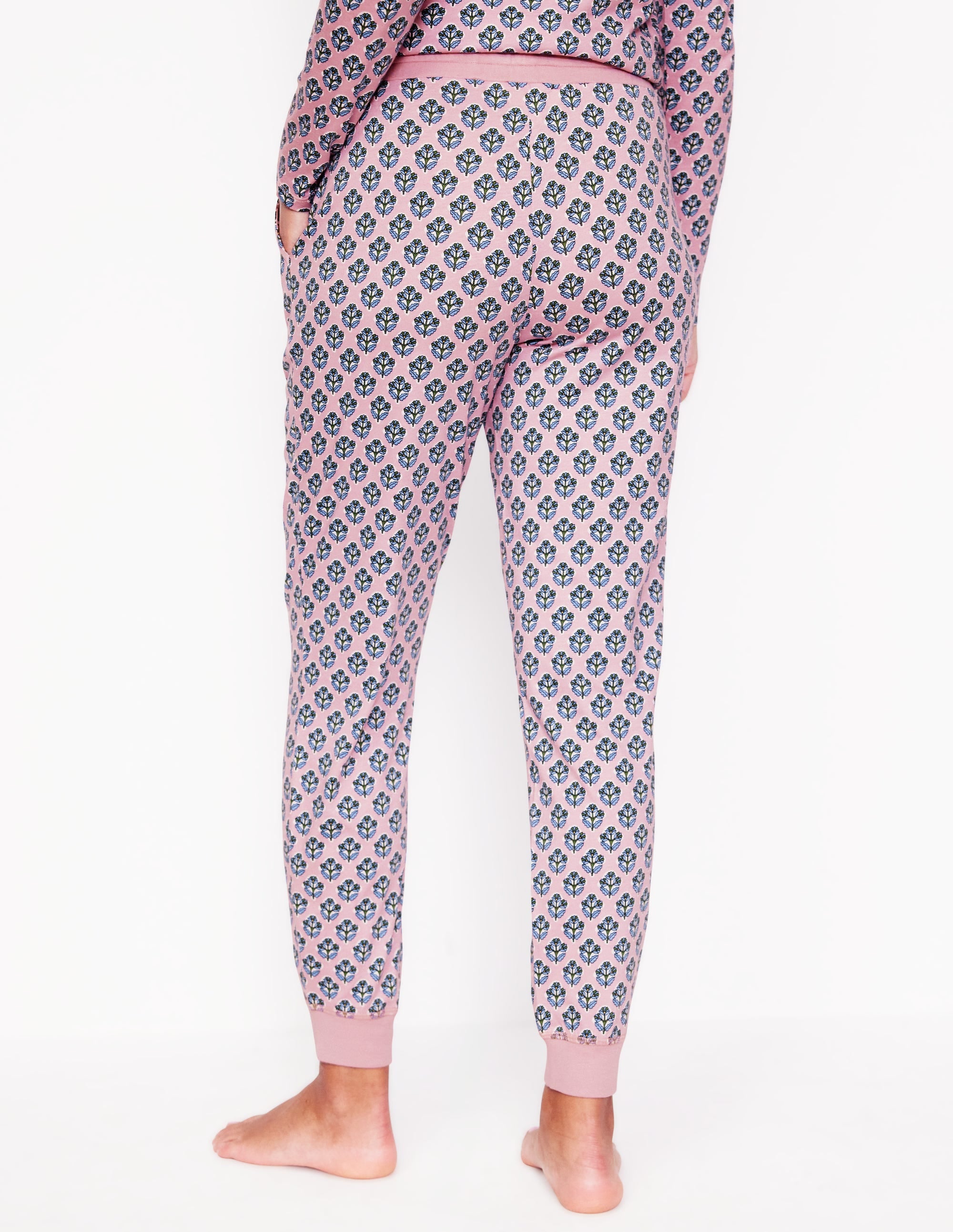 Jersey Pyjama Bottoms-Quartz, Pome Stamp - Image 3