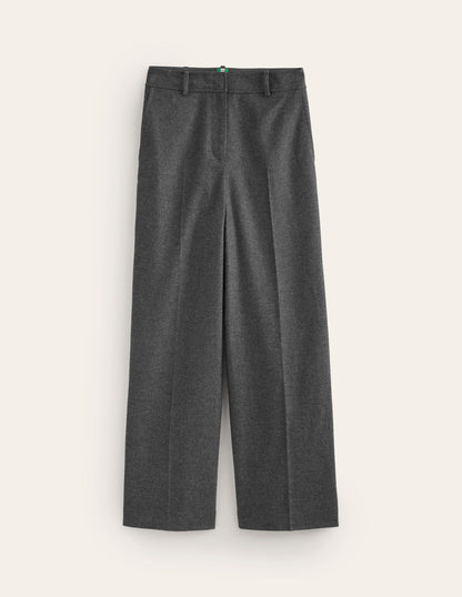 Westbourne Wool-Twill Trousers-Grey