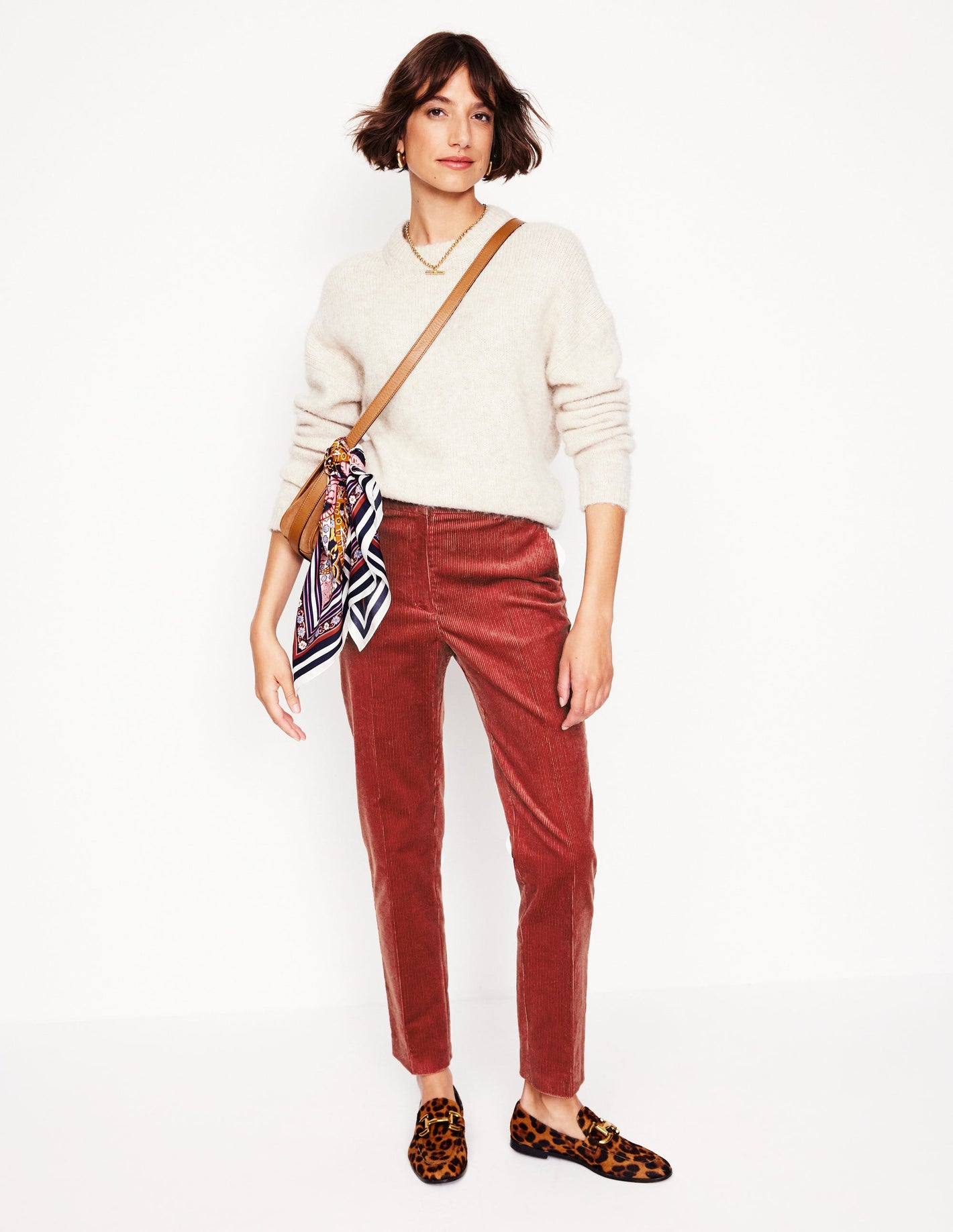 Kew Cord Trousers-Rust