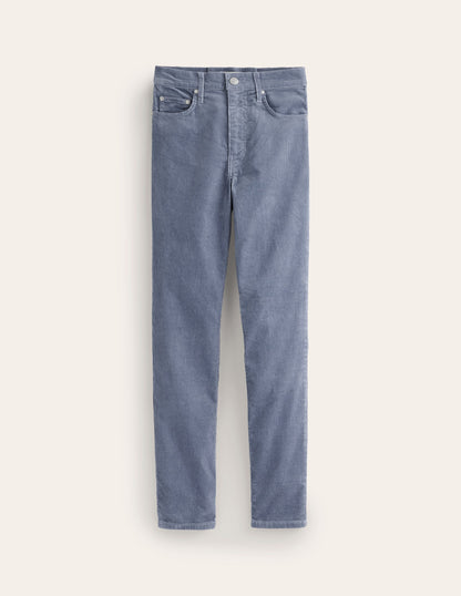 5 Pocket Cord Slim Jeans-Pebble Grey