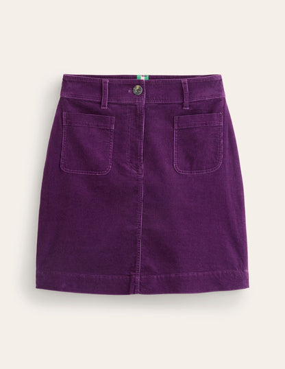 Estella Cord Skirt-Damson