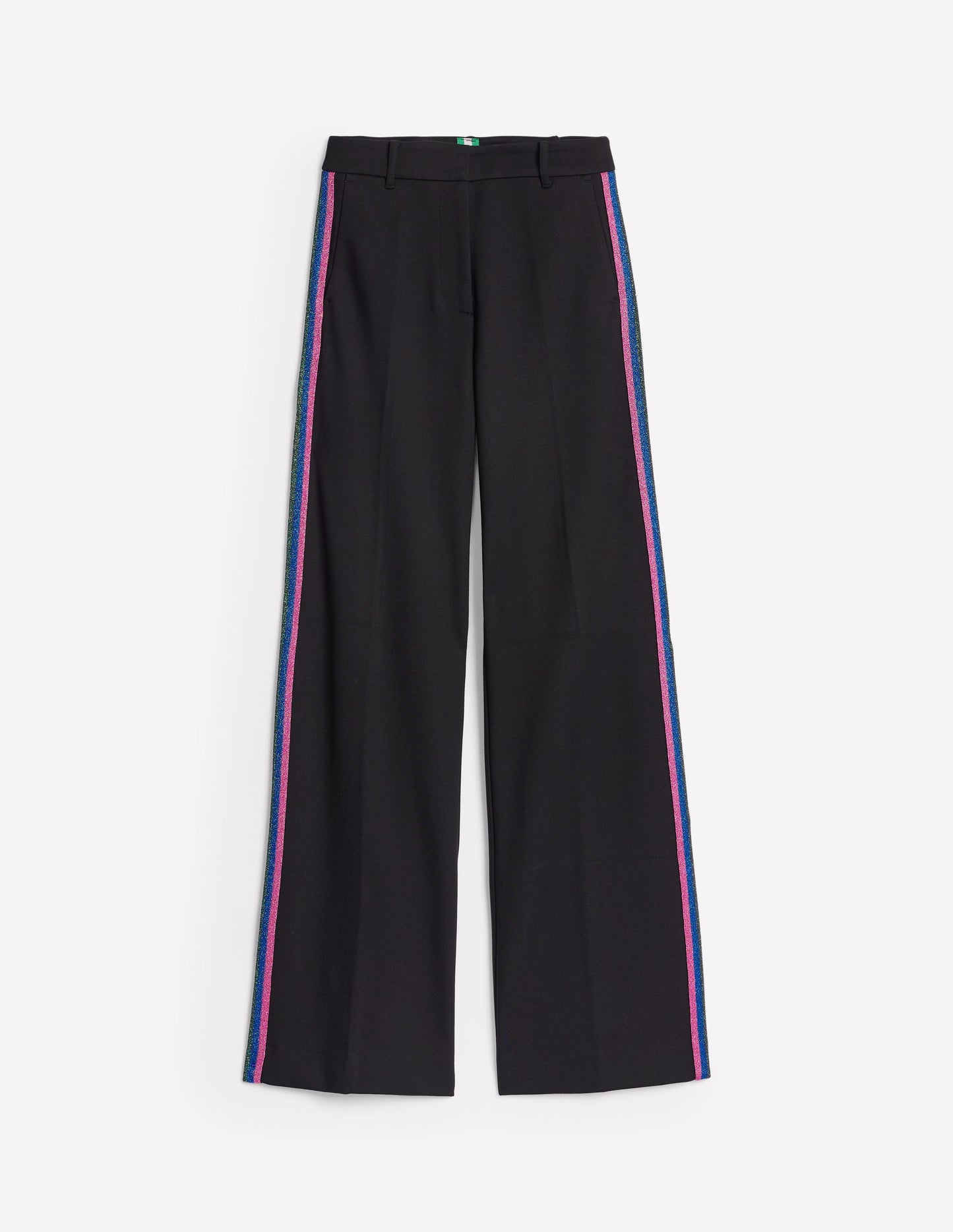 Westbourne Ponte Trousers-Black, Rainbow Stripe