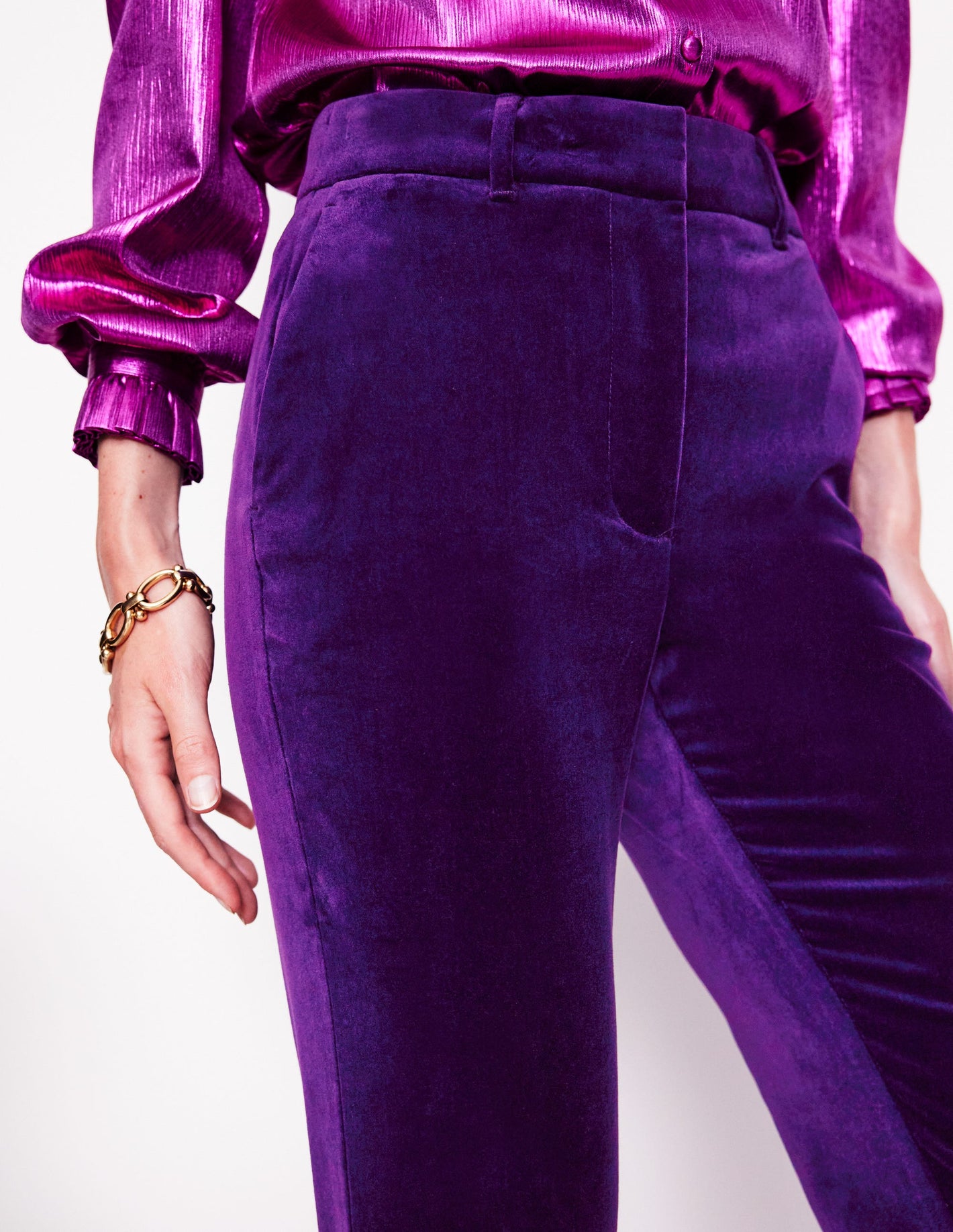 Kew Velvet Trousers-Viola