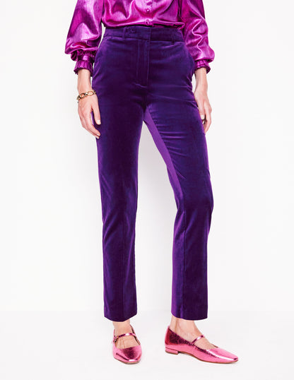 Kew Velvet Trousers -Viola