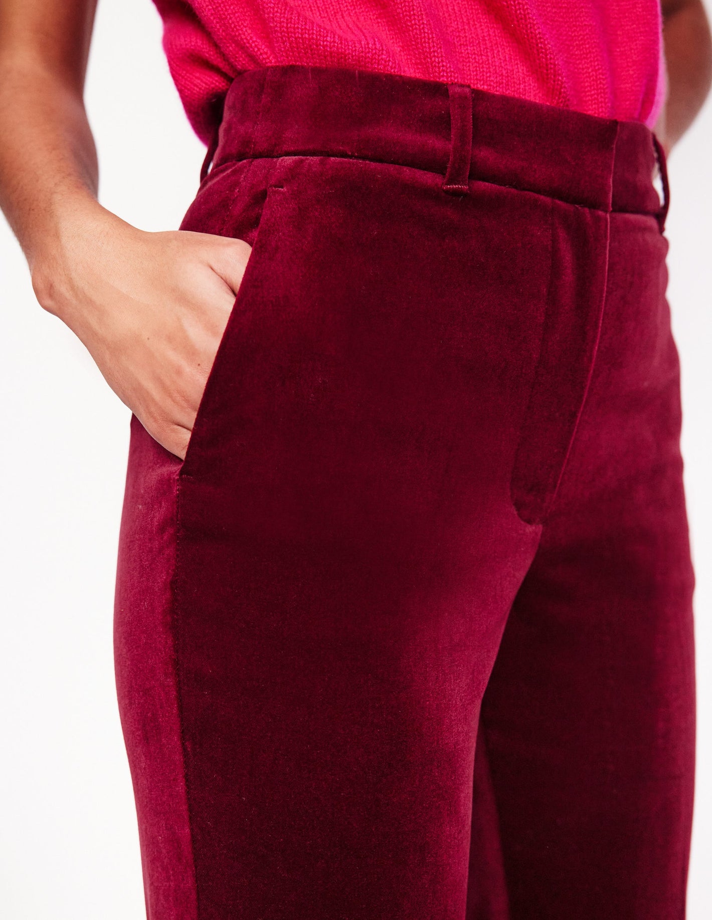 Kew Velvet Trousers-Cabernet