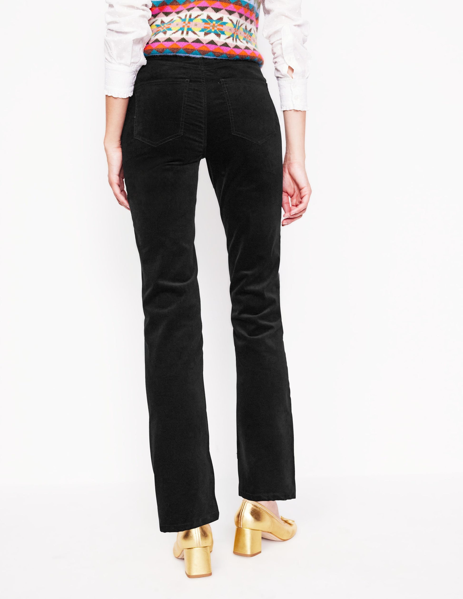 Velveteen 5 Pocket Jeans-Black-3