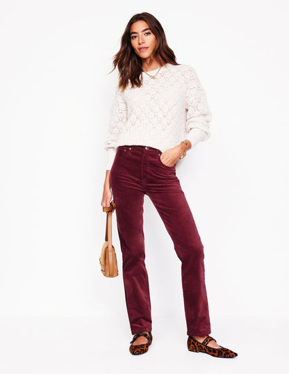 Velveteen 5 Pocket Jeans-Chestnut-1