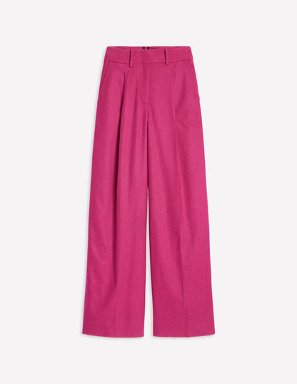 Chiswick Wool Blend Trousers-Cherry Jam