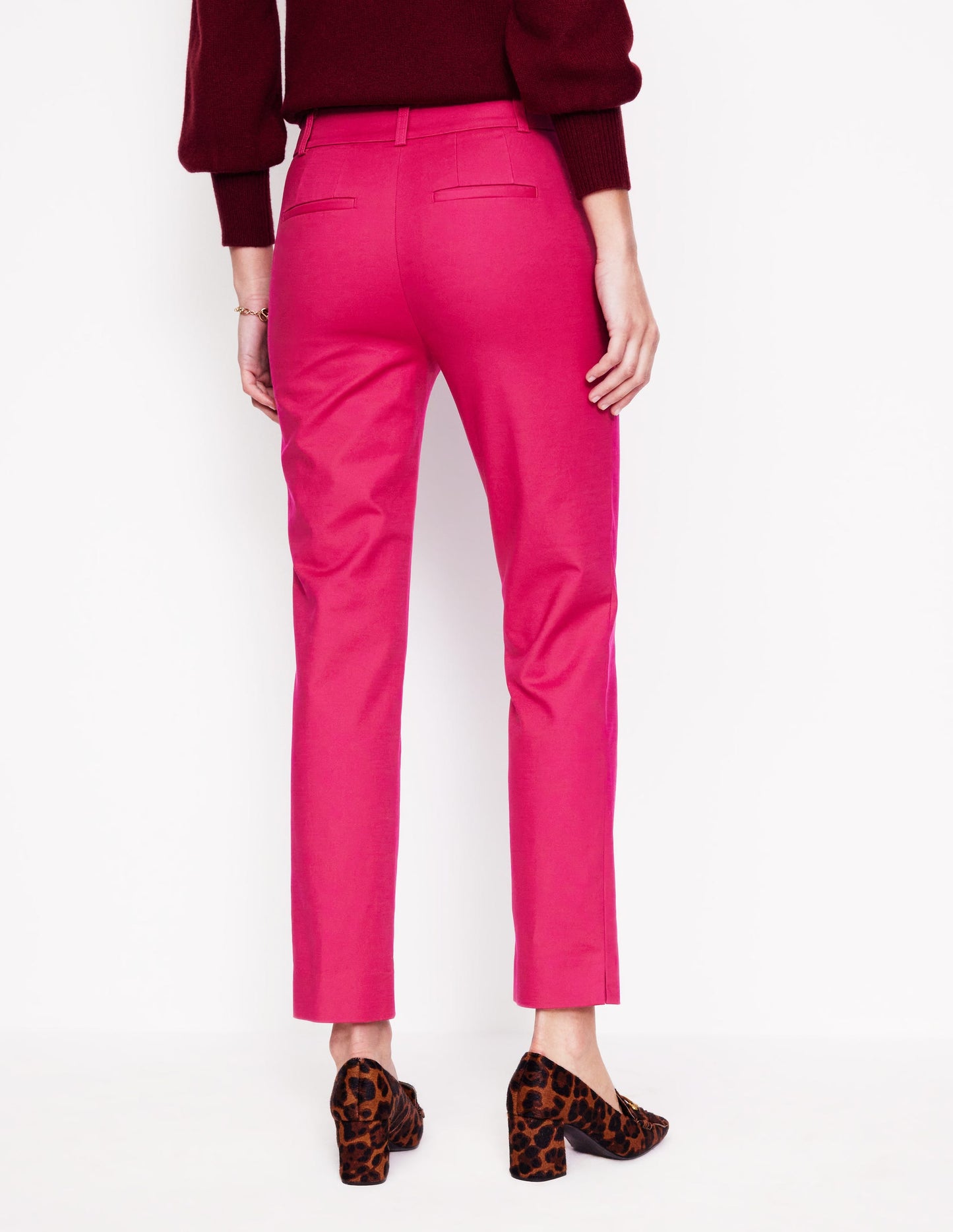 Richmond 7/8 Trousers-Cherry Jam