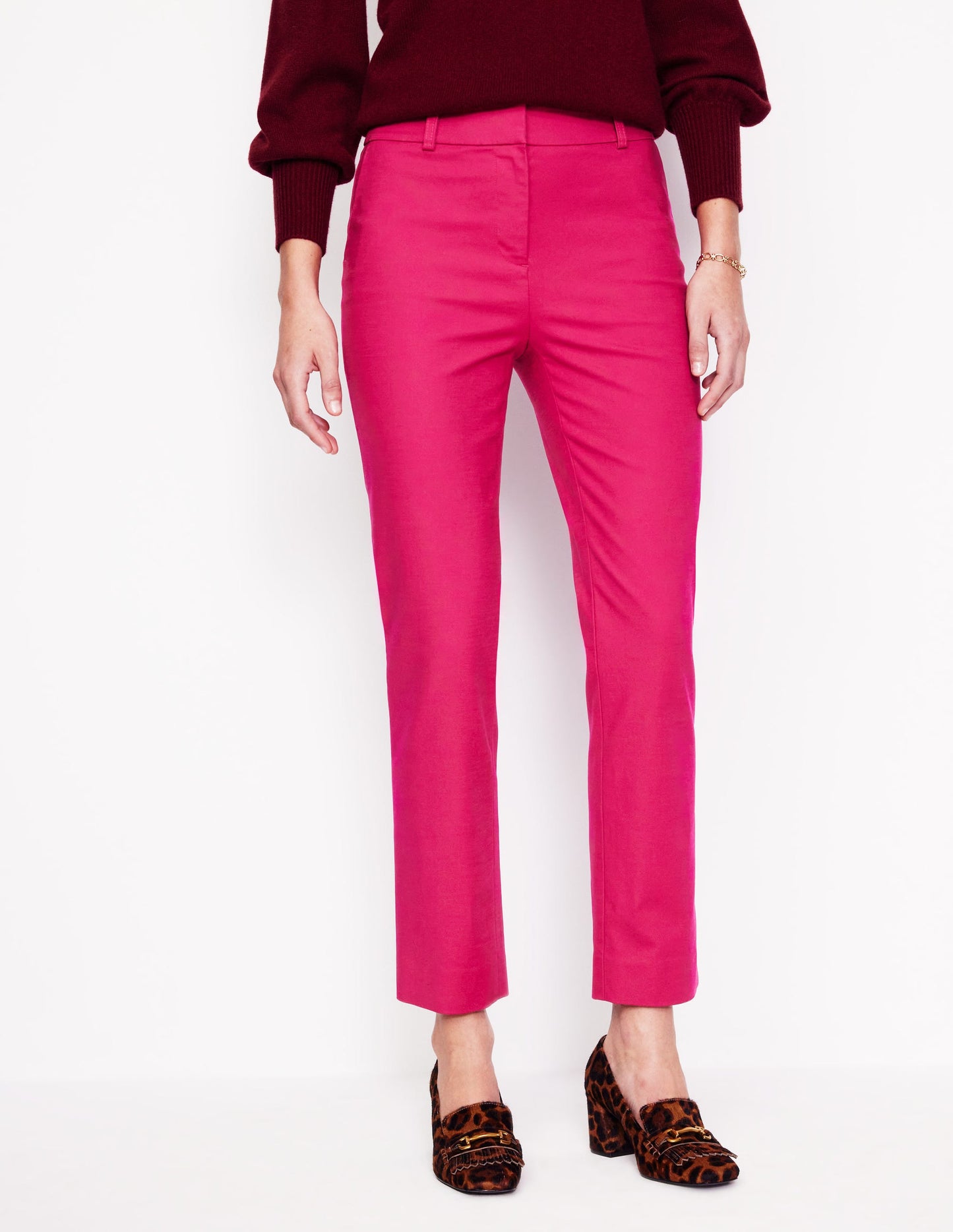 Richmond 7/8 Trousers-Cherry Jam