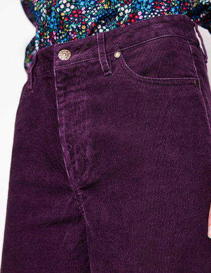 5 Pocket Cord Wide Jeans-Damson-5