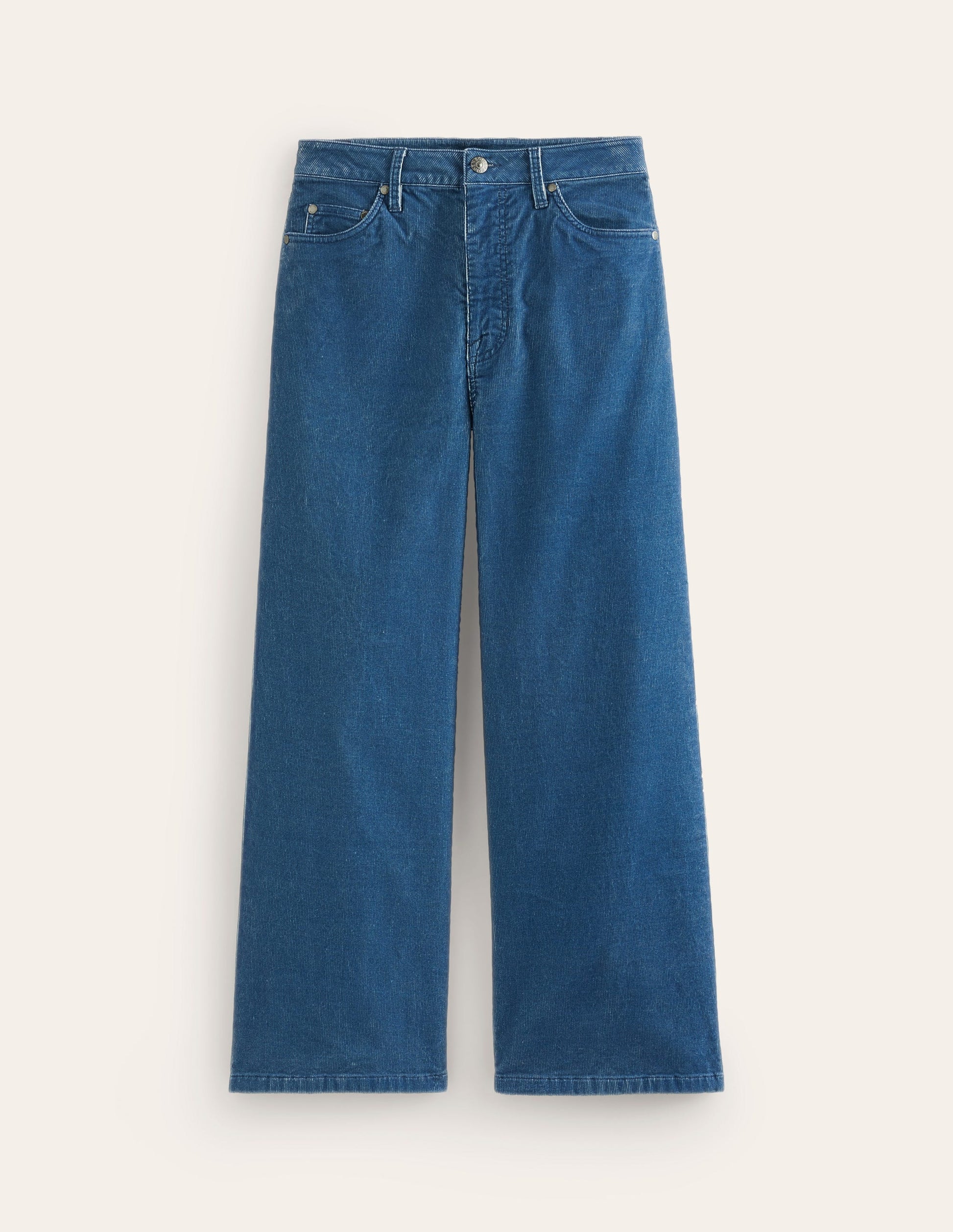 5 Pocket Cord Crop Jeans-Denim Blue-5