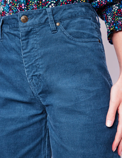 5 Pocket Cord Crop Jeans-Denim Blue-2