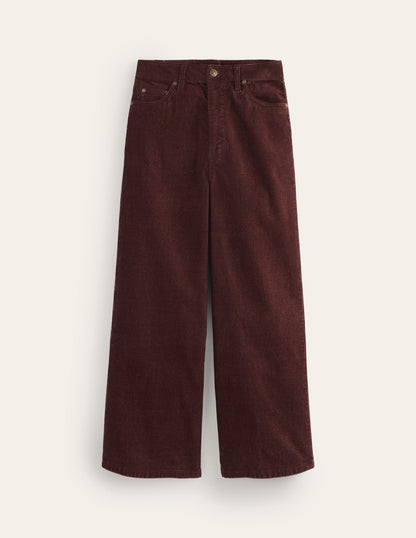 5 Pocket Cord Crop Jeans-Chestnut-5