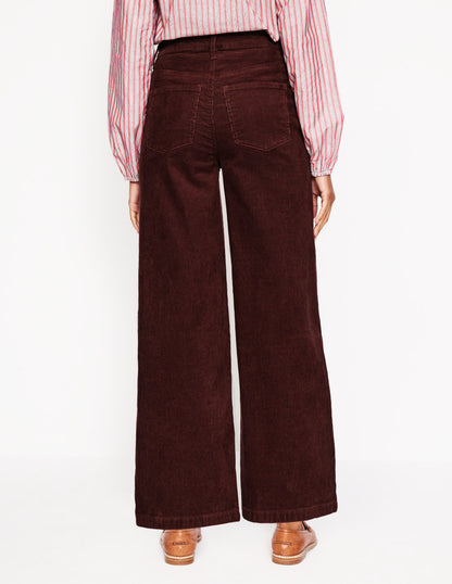 5 Pocket Cord Crop Jeans-Chestnut-3