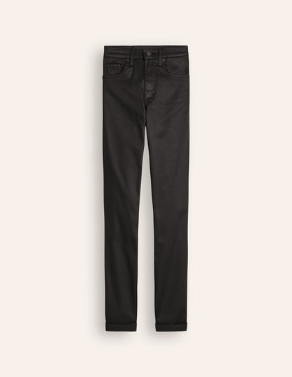 Girlfriend Jeans-Black Coated