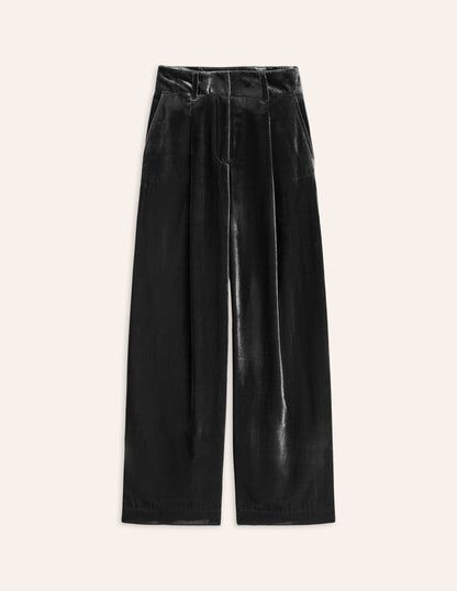 Chiswick Velvet Trousers-Black