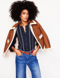 Marina Embroidered Shirt-Navy