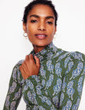 Polly Jersey Top-Chive, Tiger