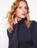 Polly Jersey Top-Navy
