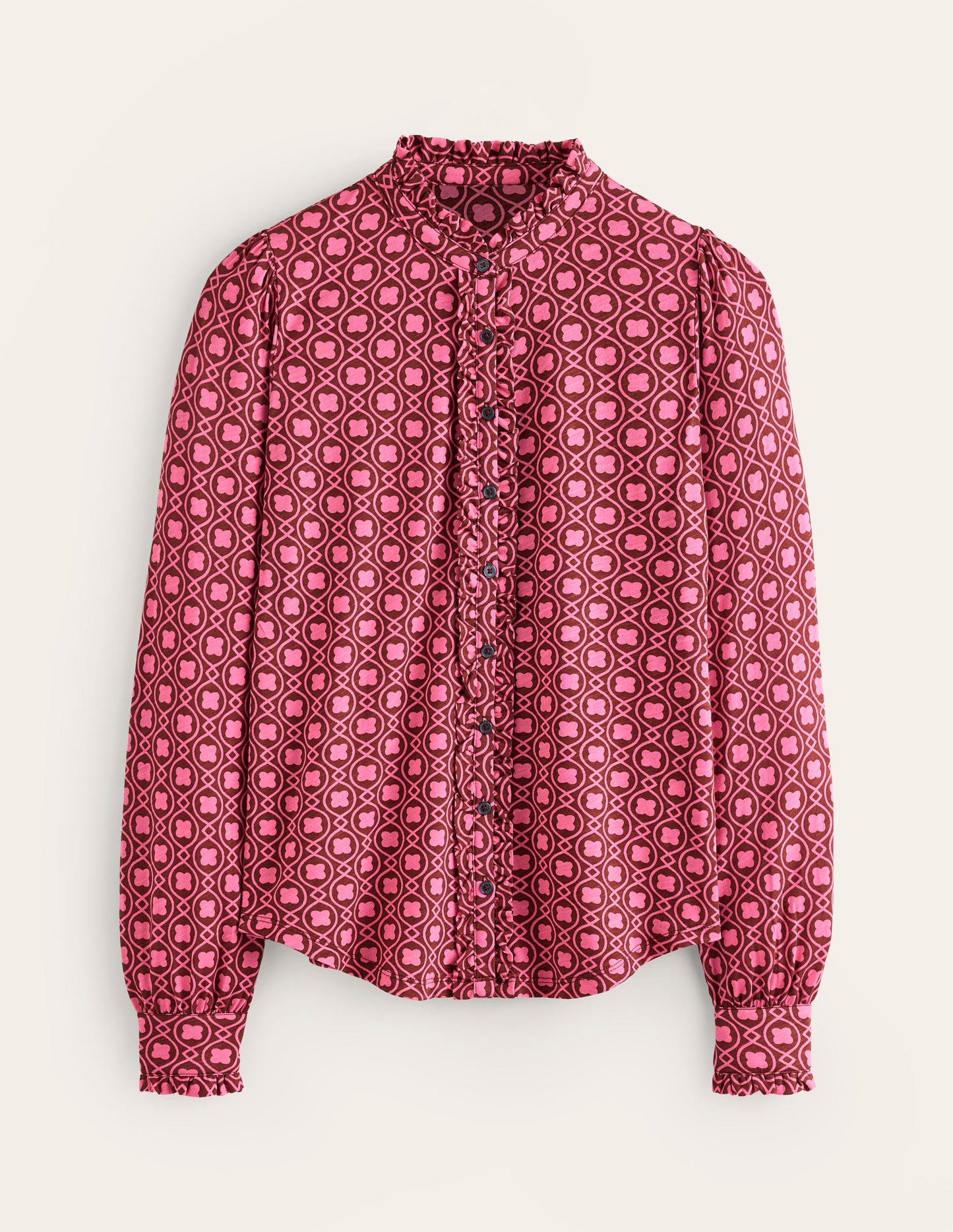Caroline Jersey Shirt-Party Pink, Clover Terrace