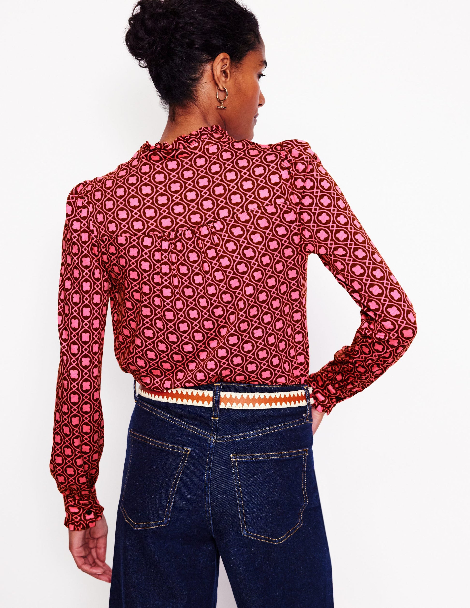 Caroline Jersey Shirt-Party Pink, Clover Terrace-3