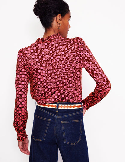 Caroline Jersey Shirt-Party Pink, Clover Terrace-3