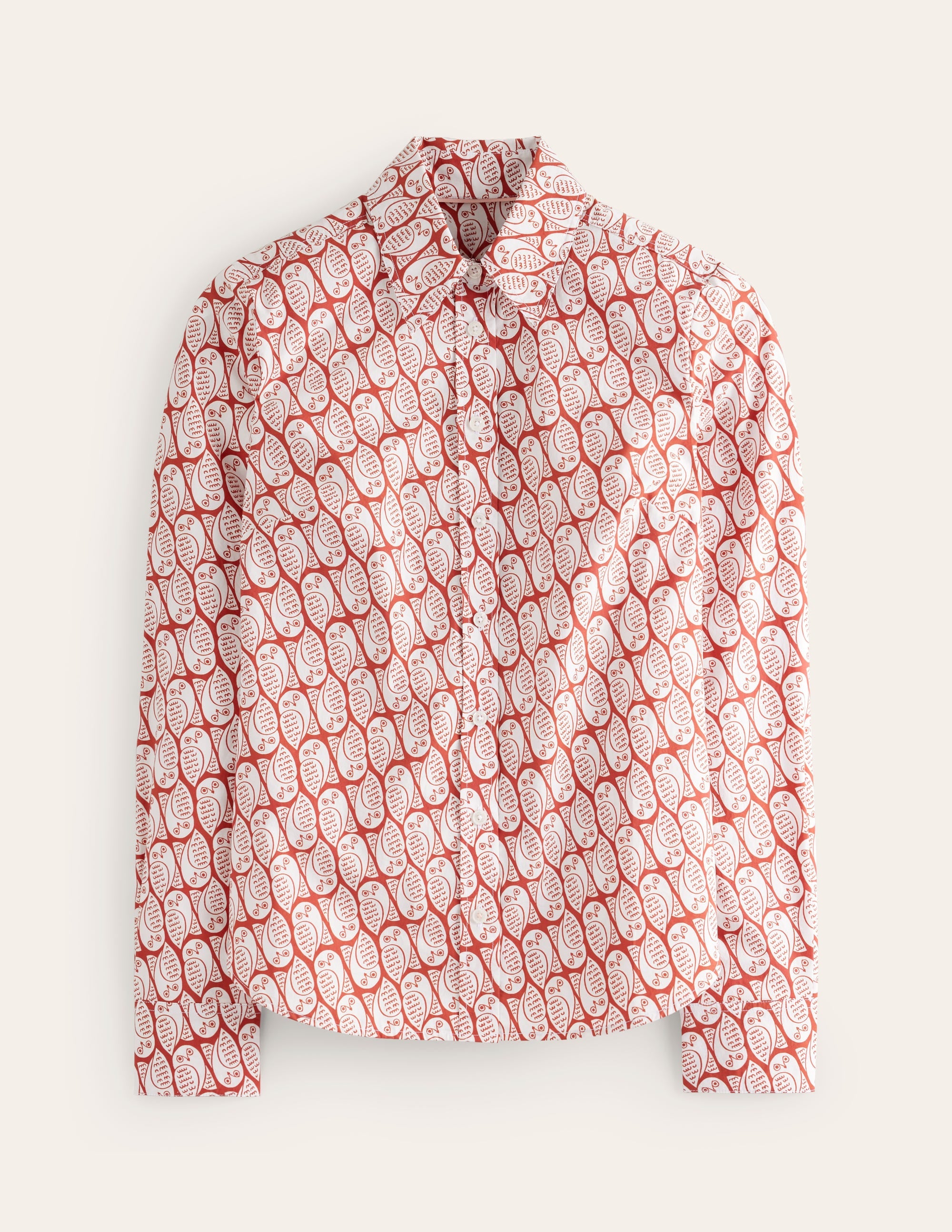 Sienna Cotton Shirt-Copper, Owl Stamp - Image 6
