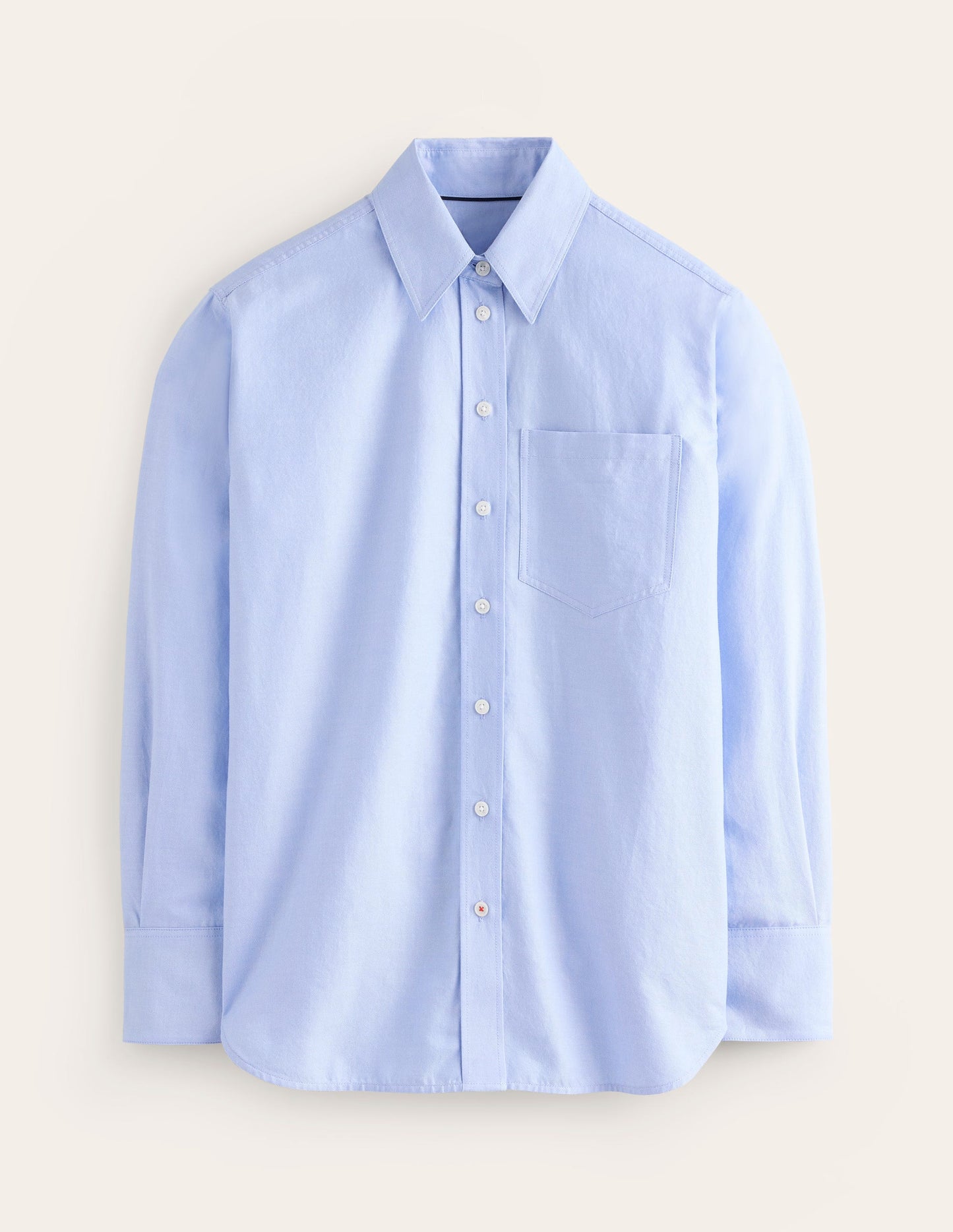 Connie Relaxed Cotton Shirt-Blue Oxford