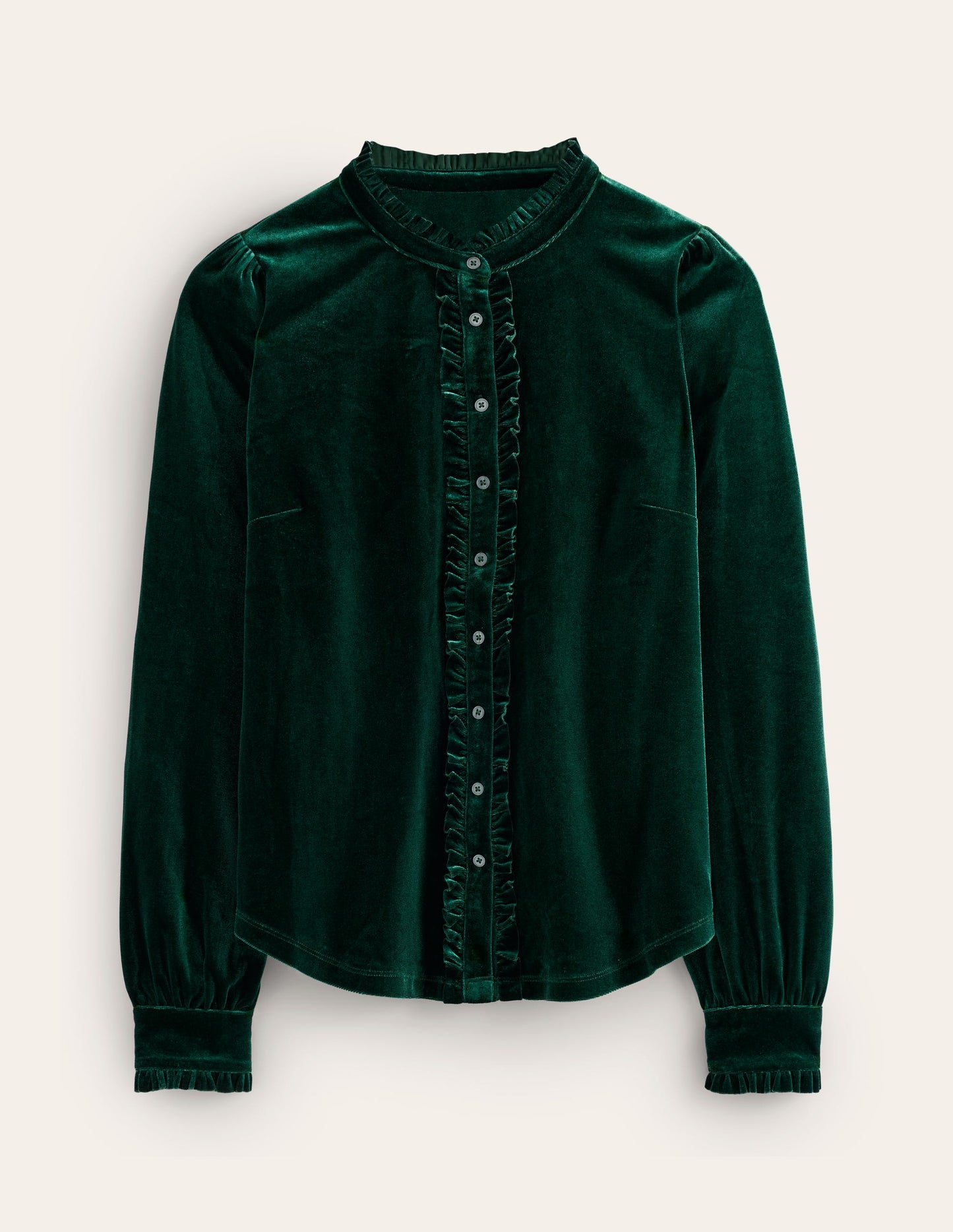 Caroline Jersey Velvet Shirt-Glade