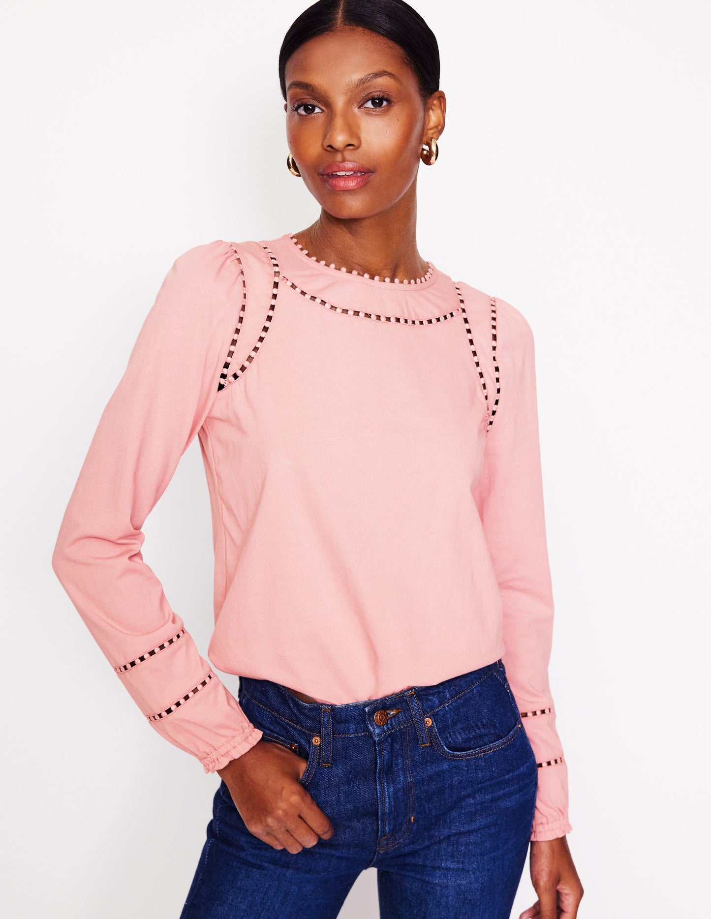 Mila Long Sleeve Top-Quartz