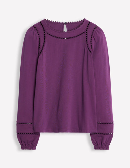 Mila Long Sleeve Top-Viola