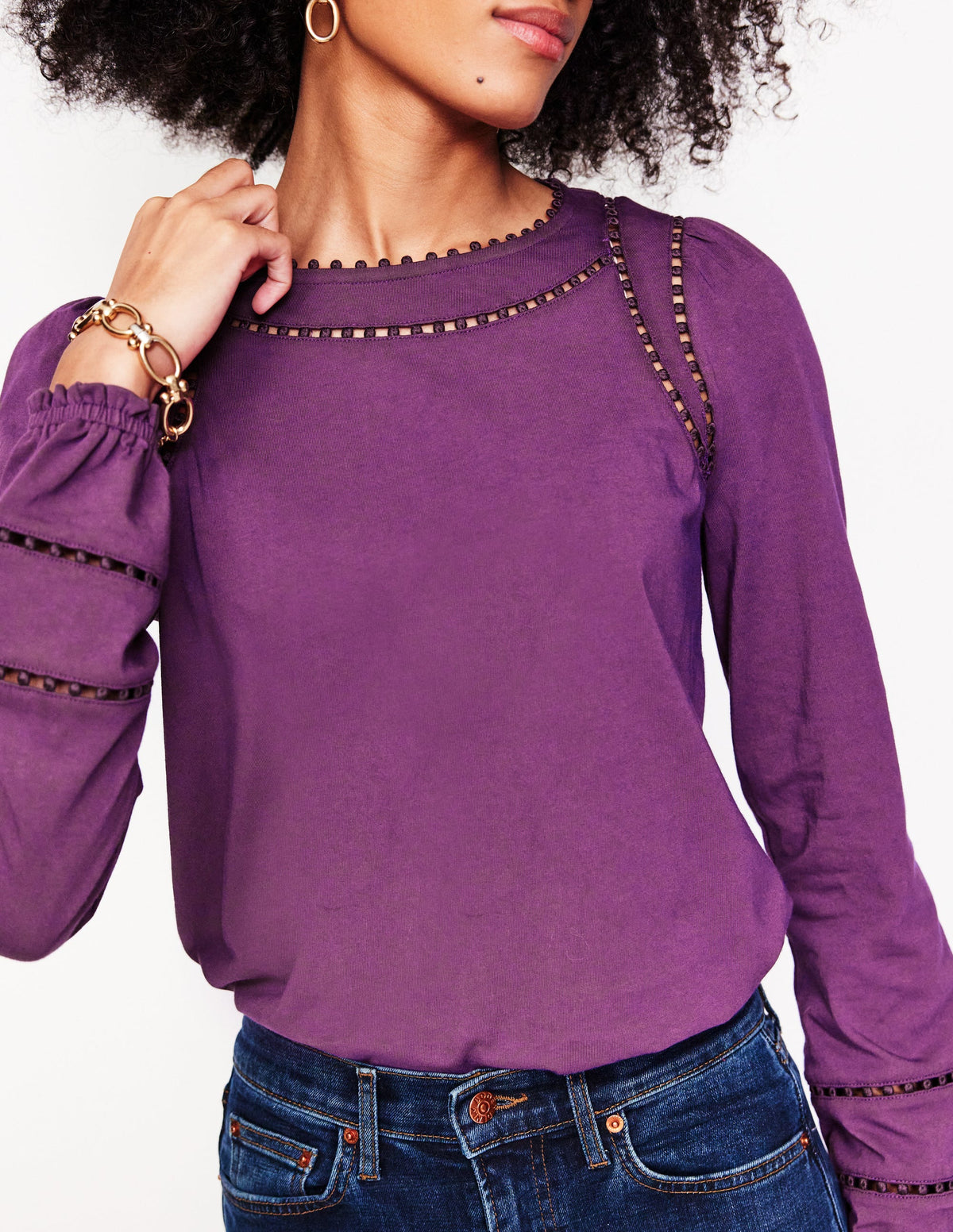 Mila Long Sleeve Top-Viola - Image 2