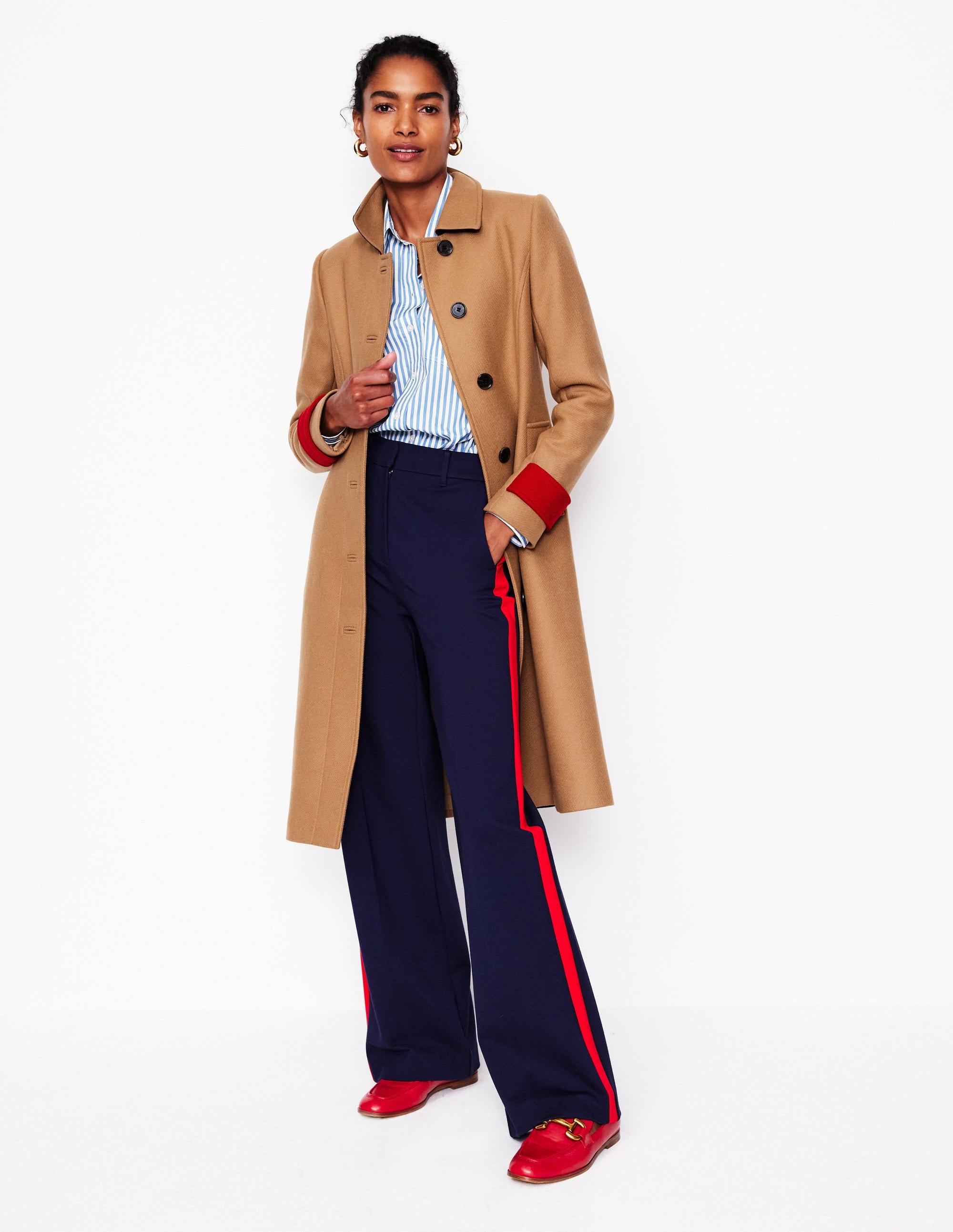 Durham Wool Blend Coat-Colourblock Camel - Image 1