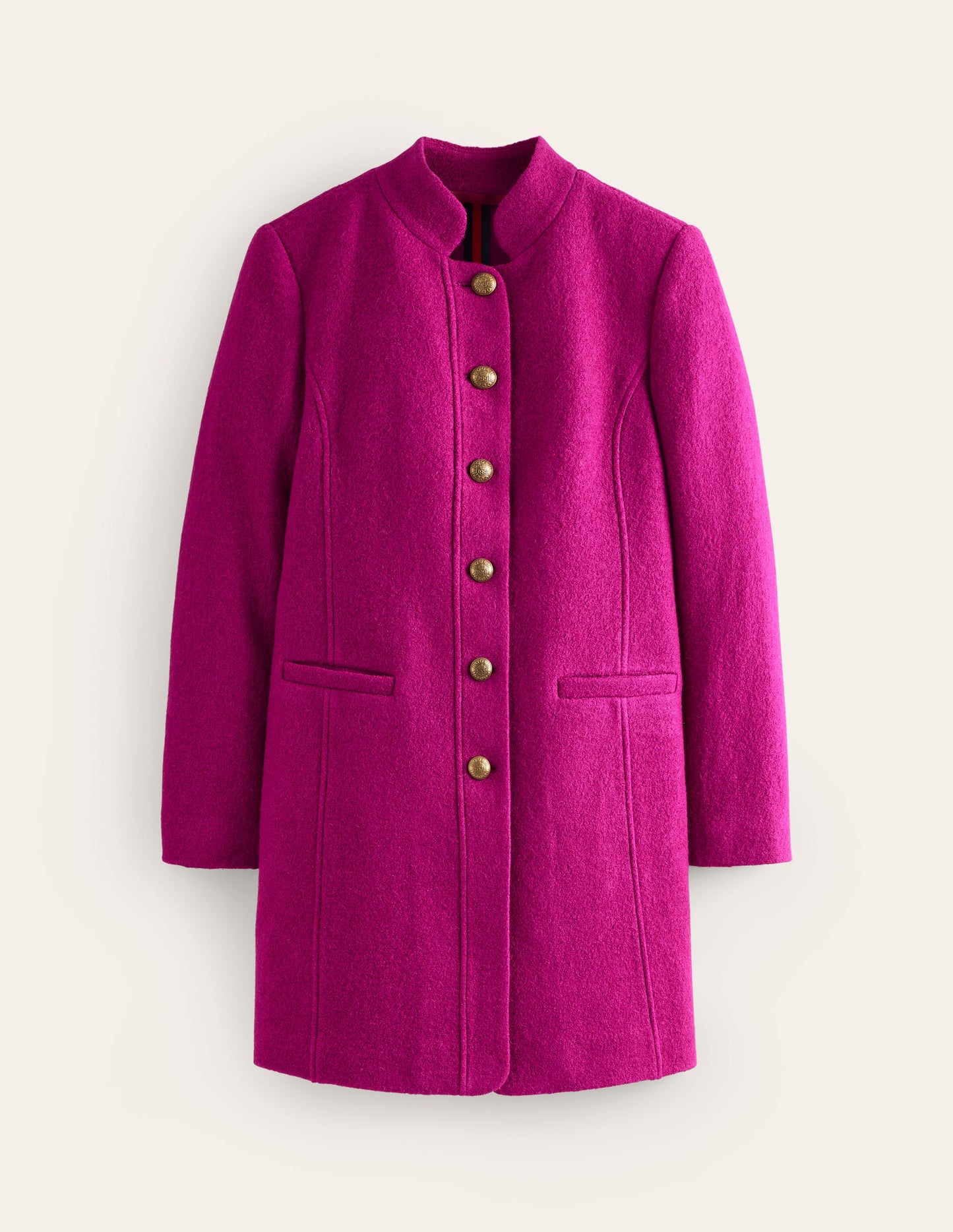 Hamilton Textured Coat-Vibrant Plum