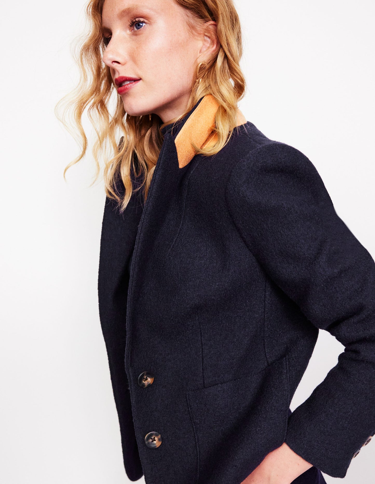 Marylebone Textured Blazer-Navy