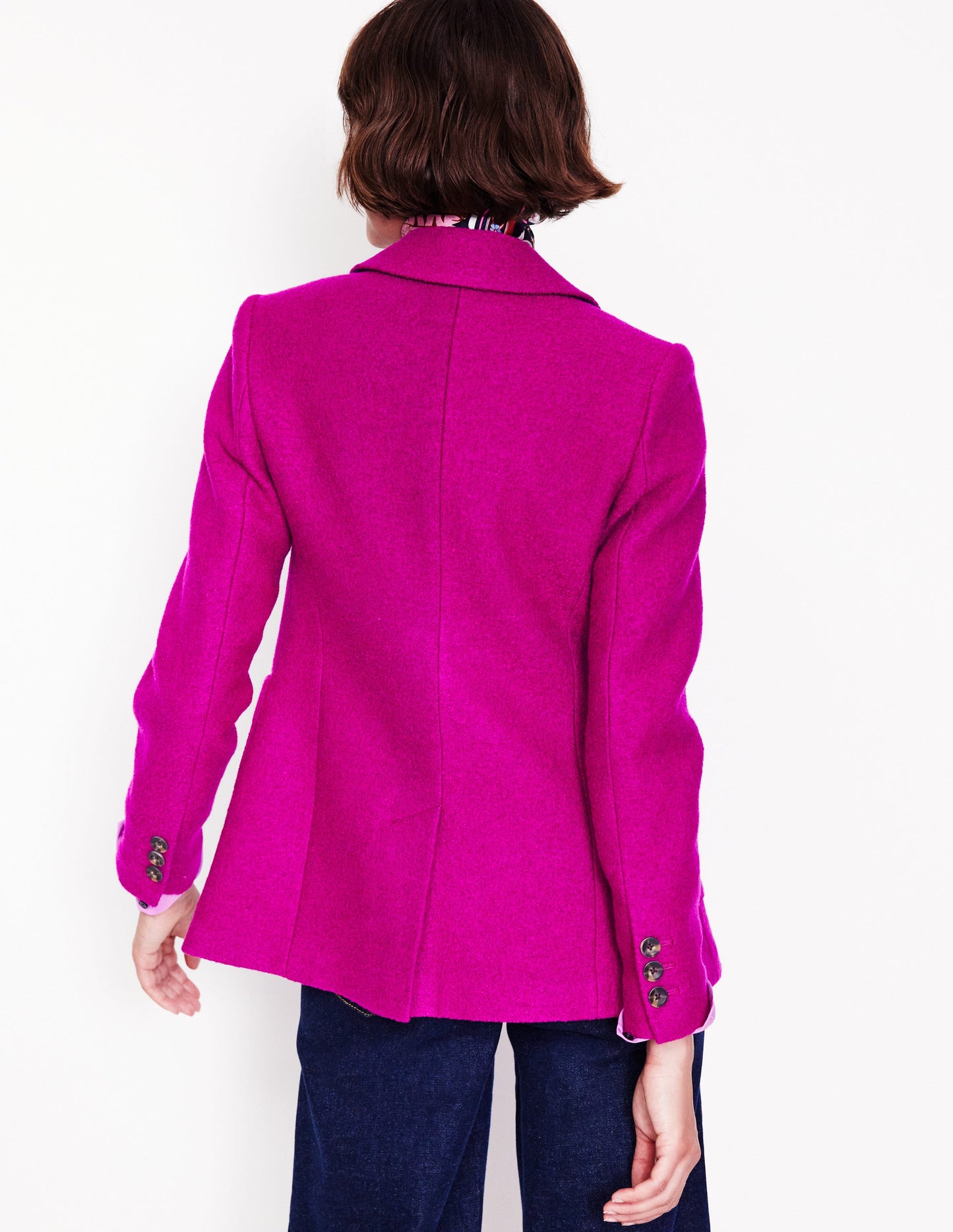 Marylebone Textured Blazer-Vibrant Plum