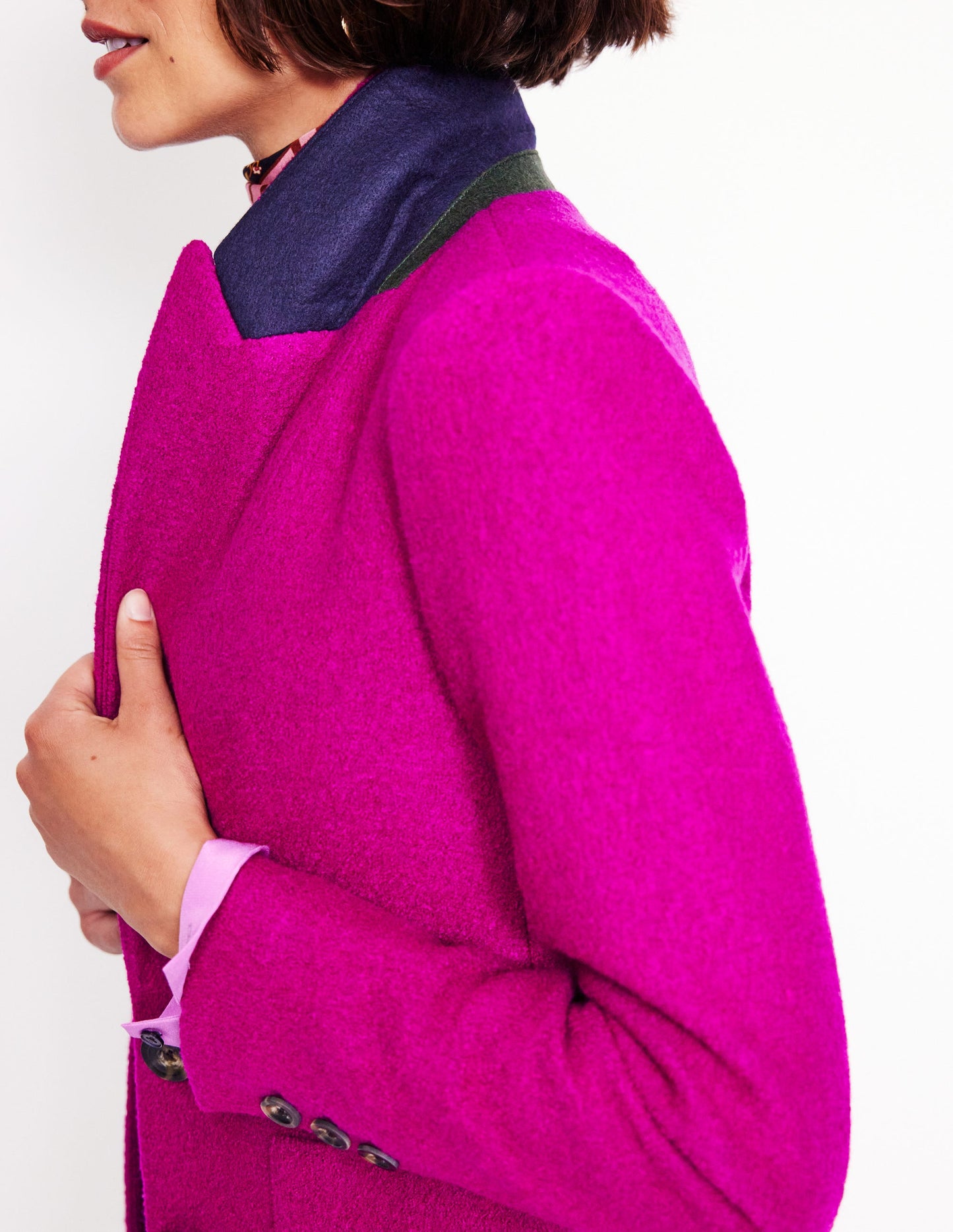 Marylebone Textured Blazer-Vibrant Plum