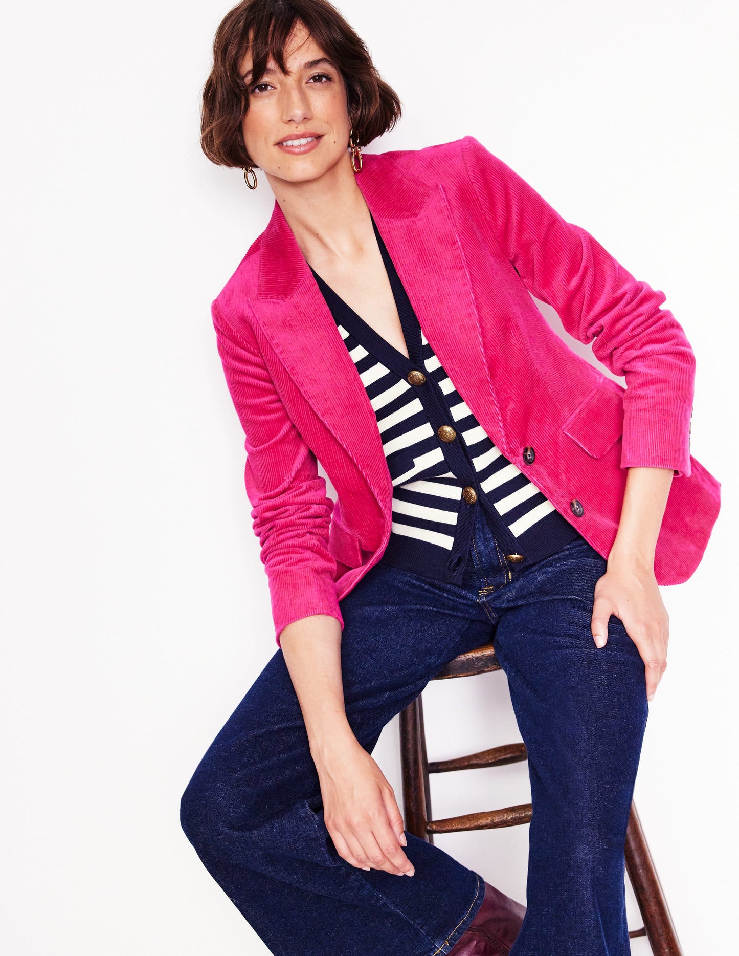 Marylebone Cord Blazer-Cherries Jubilee