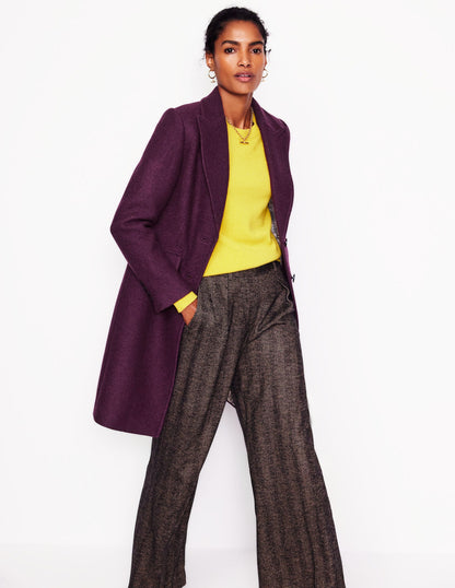 Chichester Textured Coat-Damson