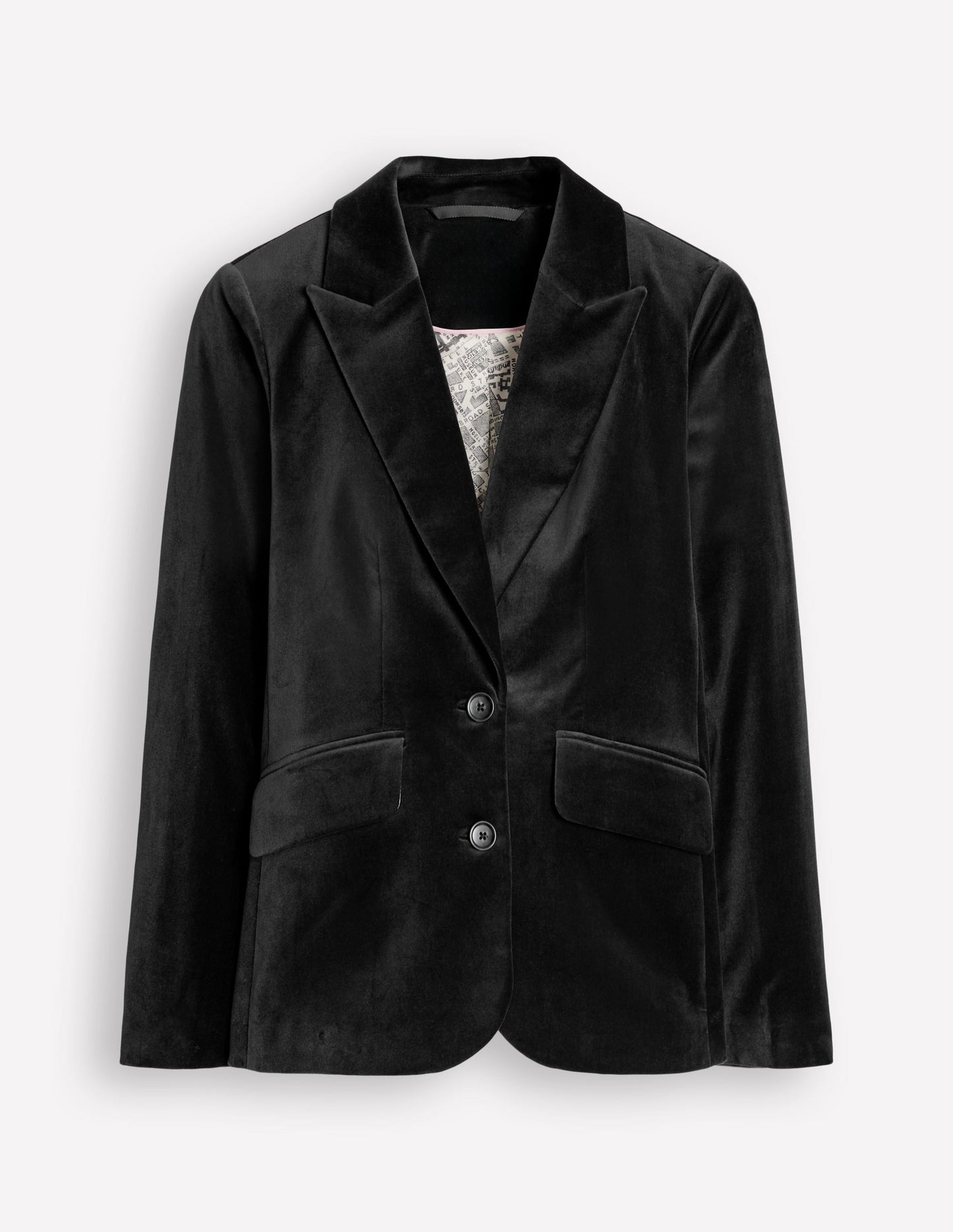 Marylebone Velvet Blazer -Black