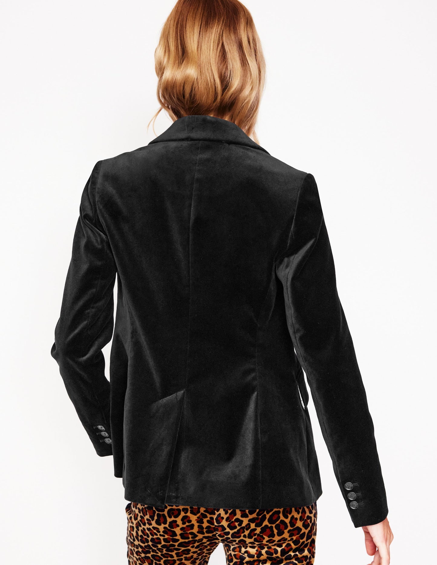 Marylebone Velvet Blazer -Black