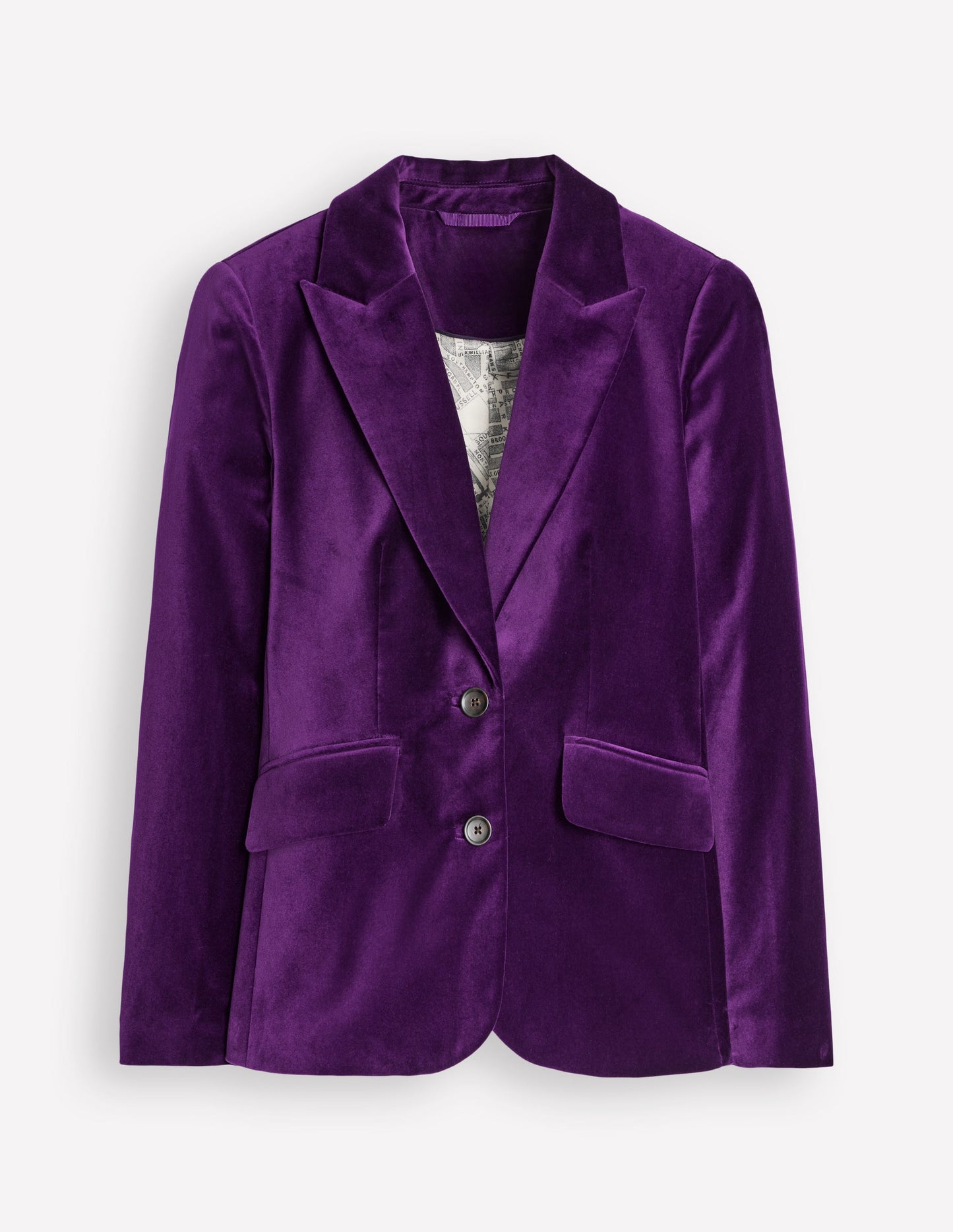 Marylebone Velvet Blazer -Viola