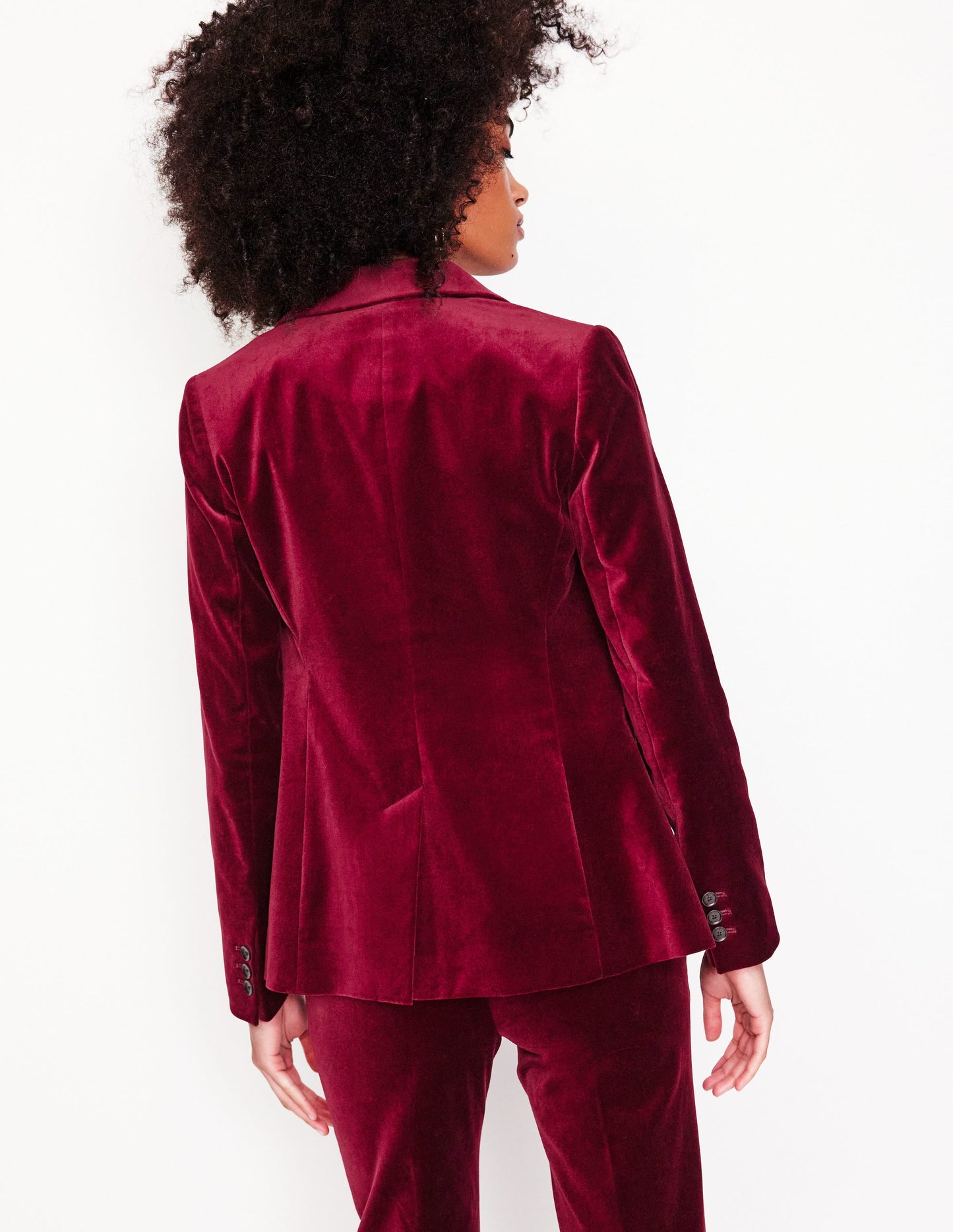 Marylebone Velvet Blazer -Cabernet