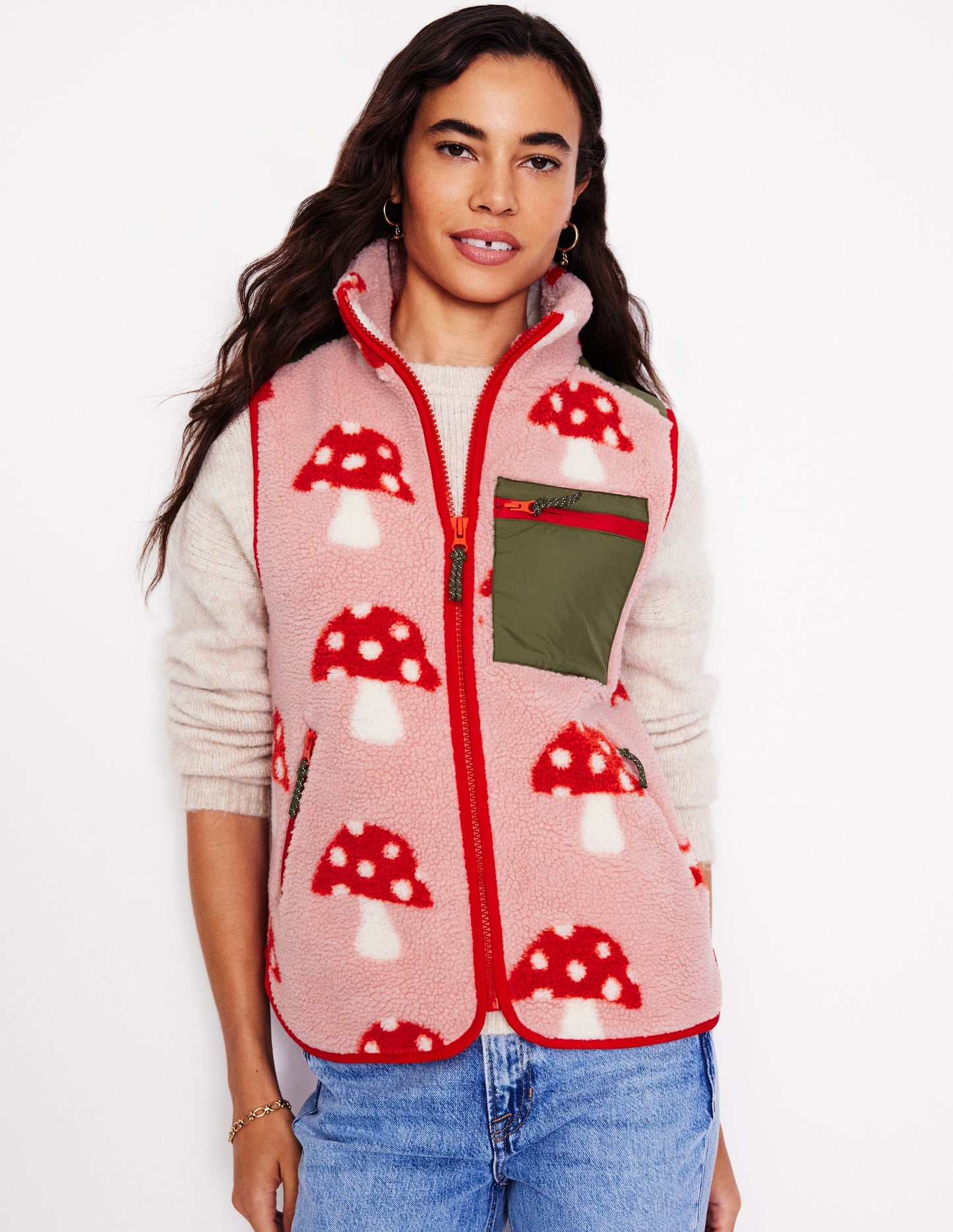 Truro Borg Gilet-Mushroom